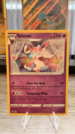 SYLVEON SWSH211 COSMOS HOLO POKEMON SWORD SHIELD BLACK STAR PROMO - Image 1
