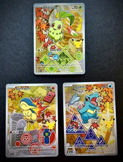 Pokemon First Partner Illustration Collection Series 2 Johto Gen 2 Set NM+ - Image 1