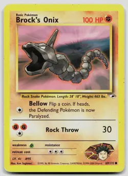 Brock's Onix 69/132 Gym Heroes Pokemon MP - Image 1