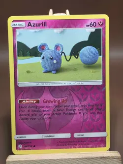 LP Azurill 146/236 Sm-Cosmic Eclipse Reverse Holo Pokemon TCG - Image 1