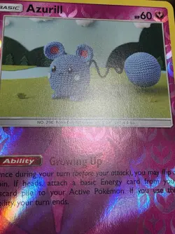 LP Azurill 146/236 Sm-Cosmic Eclipse Reverse Holo Pokemon TCG - Image 2