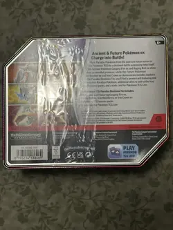 Pokemon TCG Iron Boulder Paradox Destinies Tin 5 Booster Packs Sealed New 🔥 - Image 2