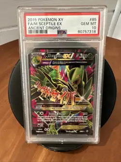 2015 POKEMON XY ANCIENT ORIGINS #85 FULL ART/M SCEPTILE EX PSA 10 - Image 1