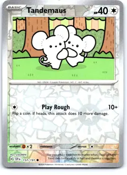 Tandemaus 157/191 Common Surging Sparks Pokemon Reverse Holo Near Mint - Image 1