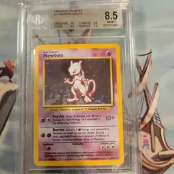 Pokemon Mewtwo Base Set Holo Rare #10 BGS 8.5 - Image 1