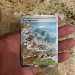 Pokemon TCG Chaos Rising Surfing Beach 114/086 Secret Rare Full Art Holo EN - Image 1