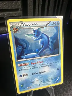 Pokemon TCG Ancient Origins Promos Vaporeon 22/98 Cosmos Holo Rare Card - Image 2