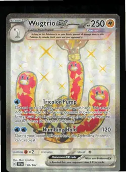 Wugtrio ex 190/162 Ultra Rare Temporal Forces Pokemon Near Mint - Image 1