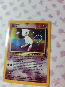 2000 Pokemon Black Star Mew #9 Holo Promo Pokemon League TCG Card LP-NM - Image 4