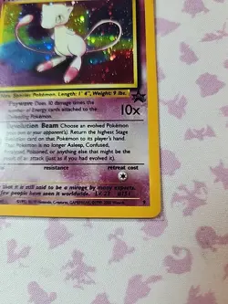 2000 Pokemon Black Star Mew #9 Holo Promo Pokemon League TCG Card LP-NM - Image 5