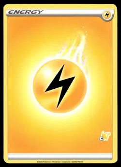 2022 Pokemon Battle Academy LIGHTNING ENERGY #4 Pikachu Stamp - Image 1