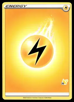 2022 Pokemon Battle Academy LIGHTNING ENERGY #22 Pikachu Stamp - Image 1