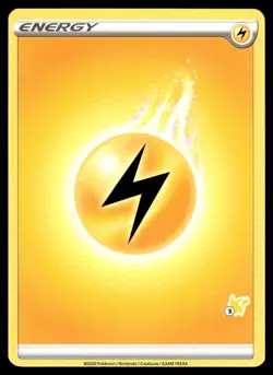 2022 Pokemon Battle Academy LIGHTNING ENERGY #3 Pikachu Stamp - Image 1