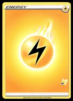 2022 Pokemon Battle Academy LIGHTNING ENERGY #48 Pikachu Stamp - Image 1