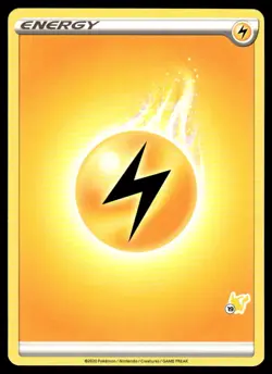 2022 Pokemon Battle Academy LIGHTNING ENERGY #19 Pikachu Stamp - Image 1
