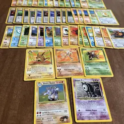 Pokemon Bulk Wotc 65 Card Vintage Lot 1st Edition Rare Holo Shadowless - Image 1