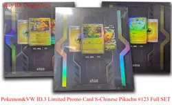 On sale Pokemon&VW ID.3 Limited Promo Card Box S-Chinese Foil Pikachu etc #123 - Image 1