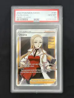 Oleana 191/192 - Rebel Clash - Graded PSA 10 GEM MT Pokemon Card - Image 1