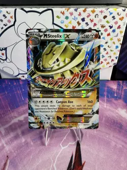 MEGA M Steelix EX 68/114 XY Steam Siege Pokemon TCG Ultra Holo Rare Card LP - Image 1