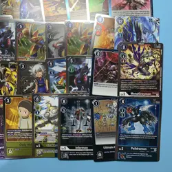 50 Shiny/Foil Digimon CCG Rare Cards (Assorted Lot With No Duplicates) - Image 2