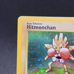 Hitmonchan 8/130 Base Set 2 Vintage Holo Rare Pokemon Card - Image 2