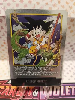 Son Goku E-42 Silver Energy Marker Dragon Ball Manga Booster Card Fusion World - Image 1