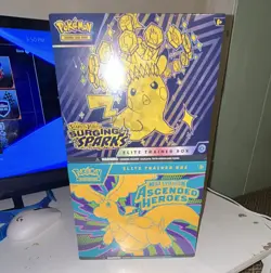 Pokemon TCG Surging Sparks & Ascended Heroes Elite Trainer Box Lot (2) English - Image 1