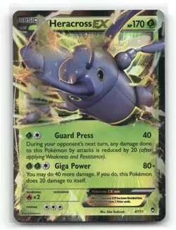 Heracross EX 4/111 Holo EX Rare Furious Fists Pokemon LP - Image 1