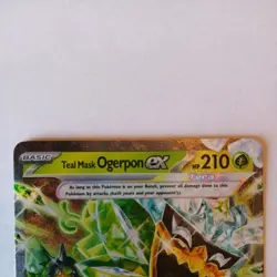 Teal Mask Ogerpon ex 012/131 NM DOUBLE RARE PRISMATIC EVOLUTIONS – Pokemon TCG - Image 2