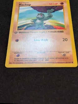 Pokemon TCG Machop Common 1st Edition Base Set Shadowless 52/102 LP - Image 3