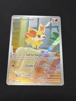Pokemon TCG Fennekin 080 Promo Pokemon Center stamped - Image 1