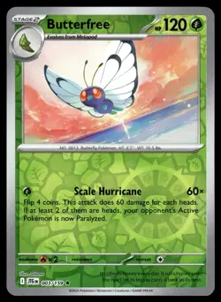 Butterfree 003/159 Rare Journey Together Pokemon Reverse Holo Near Mint - Image 1