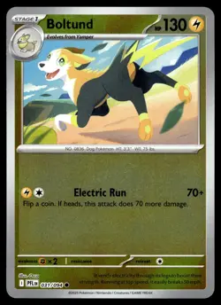 Boltund 031/094 Common Phantasmal Flames Pokemon Reverse Holo Near Mint - Image 1