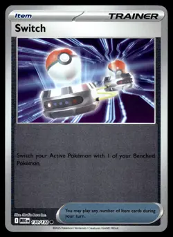 Switch 130/132 Common Mega Evolution Pokemon Reverse Holo Near Mint - Image 1