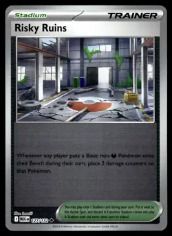 Risky Ruins 127/132 Uncommon Mega Evolution Pokemon Reverse Holo Near Mint - Image 1
