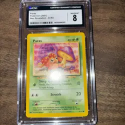 Pokemon TCG CGC 8 Paras 47/64 Neo Revelation Regular - Image 2
