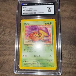 Pokemon TCG CGC 8 Paras 47/64 Neo Revelation Regular - Image 3