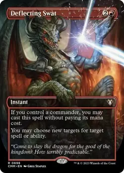 FOIL NM MTG - (Borderless) DEFLECTING SWAT - Commander Masters (R) - Image 1