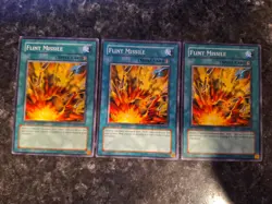 3X Flint Missile TAEV-EN055 - Yugioh Yu Gi Oh! 3 Playset 1st Edition - Image 1