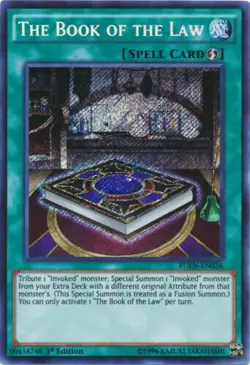 ( THE BOOK OF THE LAW ) - Secret Rare - FUEN-EN036 - 1st - NM - Yu-Gi-Oh Fusion - Image 1