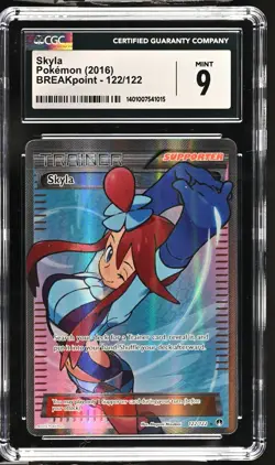 CGC 9 MINT+ Skyla 2016 BREAKpoint 122/122 Ultra Rare Holo Pokemon Card - Image 1