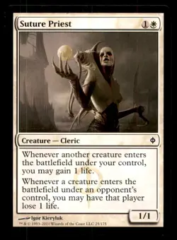 MTG Suture Priest LP Light Play New Phyrexia [2875] - Image 1