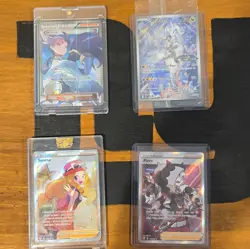 Pokemon TCG Full Art Holo 4-Card Lot: Winona, N's Reshiram, Serena, Piers - Image 1