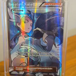 Pokemon TCG Full Art Holo 4-Card Lot: Winona, N's Reshiram, Serena, Piers - Image 3