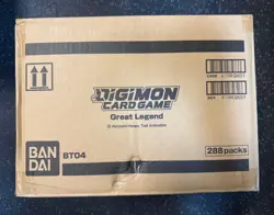 DIGIMON CARD GAME: Great Legend BT04 English 12 Box BOOSTER BOX CASE Sealed Dent - Image 1