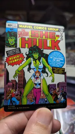 Jennifer Walters Sensational She Hulk FOIL NM Marvel Borderless Comic Card MTG - Image 2