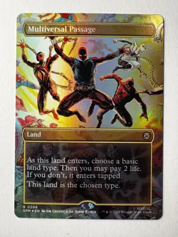 Multiversal Passage Borderless Foil 206 - MTG Spider-Man Rare Land Any Color - Image 1