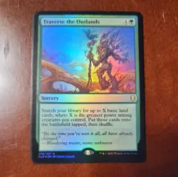 Traverse the Outlands R Ext Art Foil #593 | CLB Battle for Baldur's Gate | MTG - Image 1