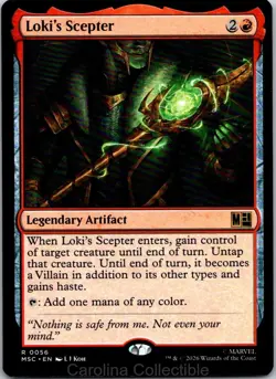 Loki's Scepter 56 Rare Commander: Marvel Super Heroes Magic: The Gathering NM - Image 1