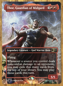 MTG Marvel Super Heroes Eternal Legal, Thor, Guardian of Midgard - Borderless - Image 1
